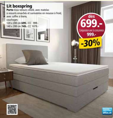 Lit boxspring