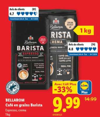 BELLAROM Café en grains Barista