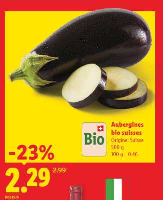 Aubergines bio suisses