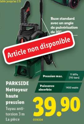 PARKSIDE Nettoyeur haute pression