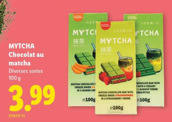 MYTCHA Chocolat au matcha
