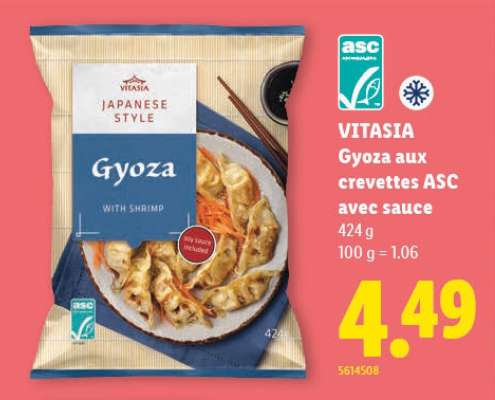 VITASIA Gyoza aux crevettes ASC avec sauce