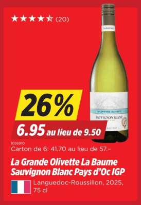 La Grande Olivette La Baume Sauvignon Blanc Pays d'Oc IGP