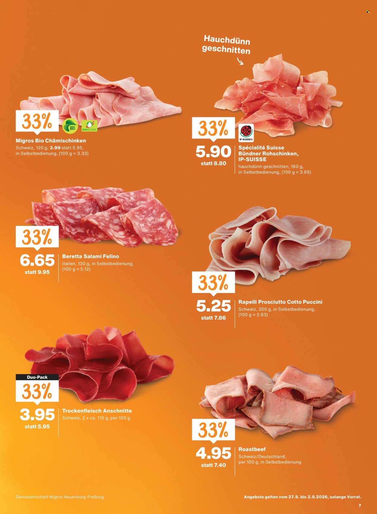 Catalogue Migros - 27.8.2026 - 2.9.2026. Page 7. Page 7