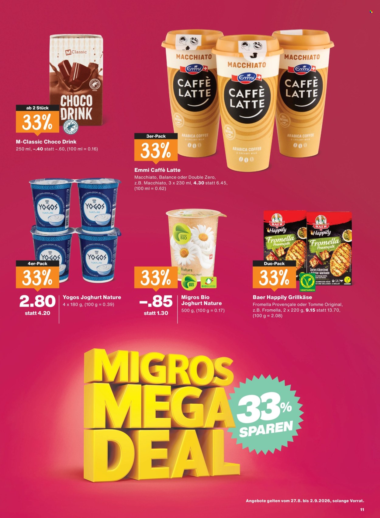 Catalogue Migros - 27.8.2026 - 2.9.2026. Page 11. Page 11