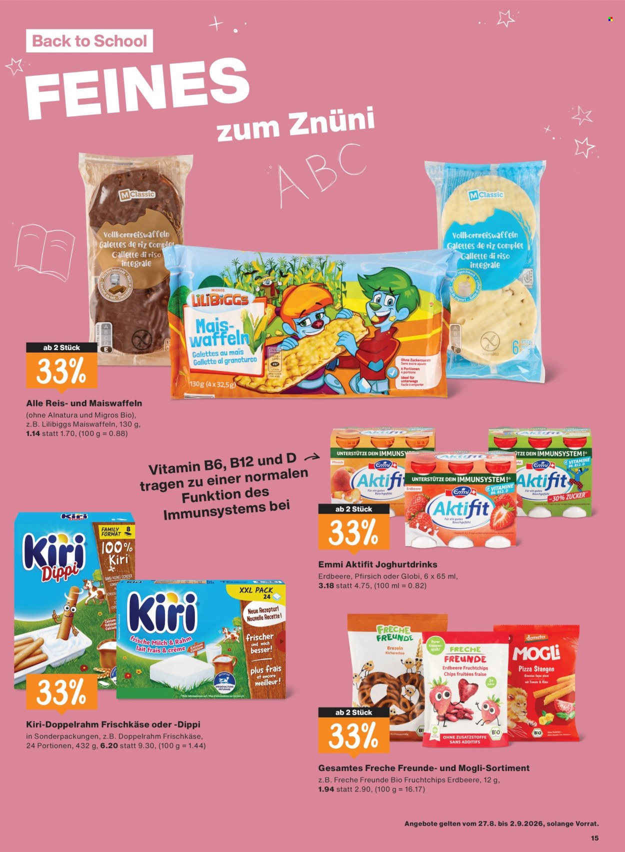Catalogue Migros - 27.8.2026 - 2.9.2026. Page 15. Page 15