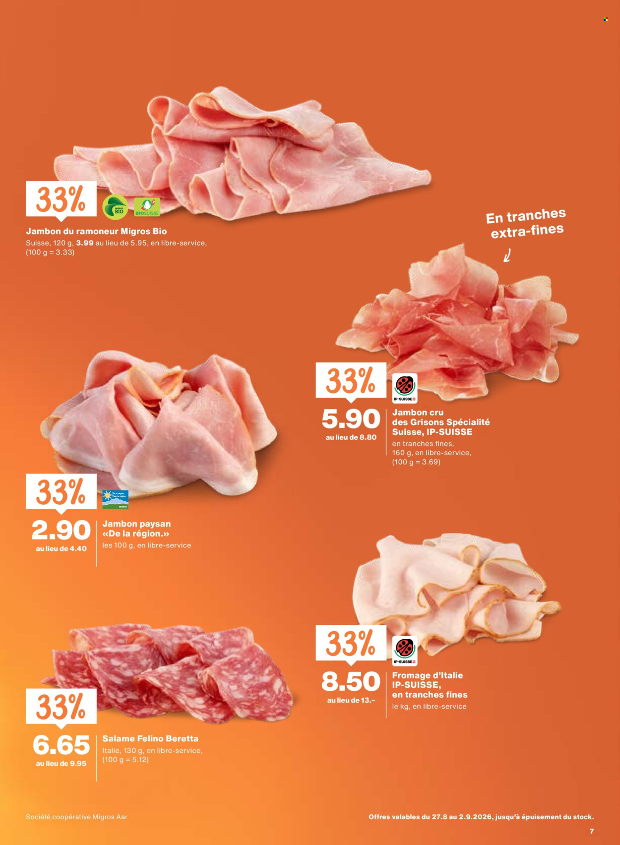 Catalogue Migros - 27.8.2026 - 2.9.2026. Page 7. Page 7