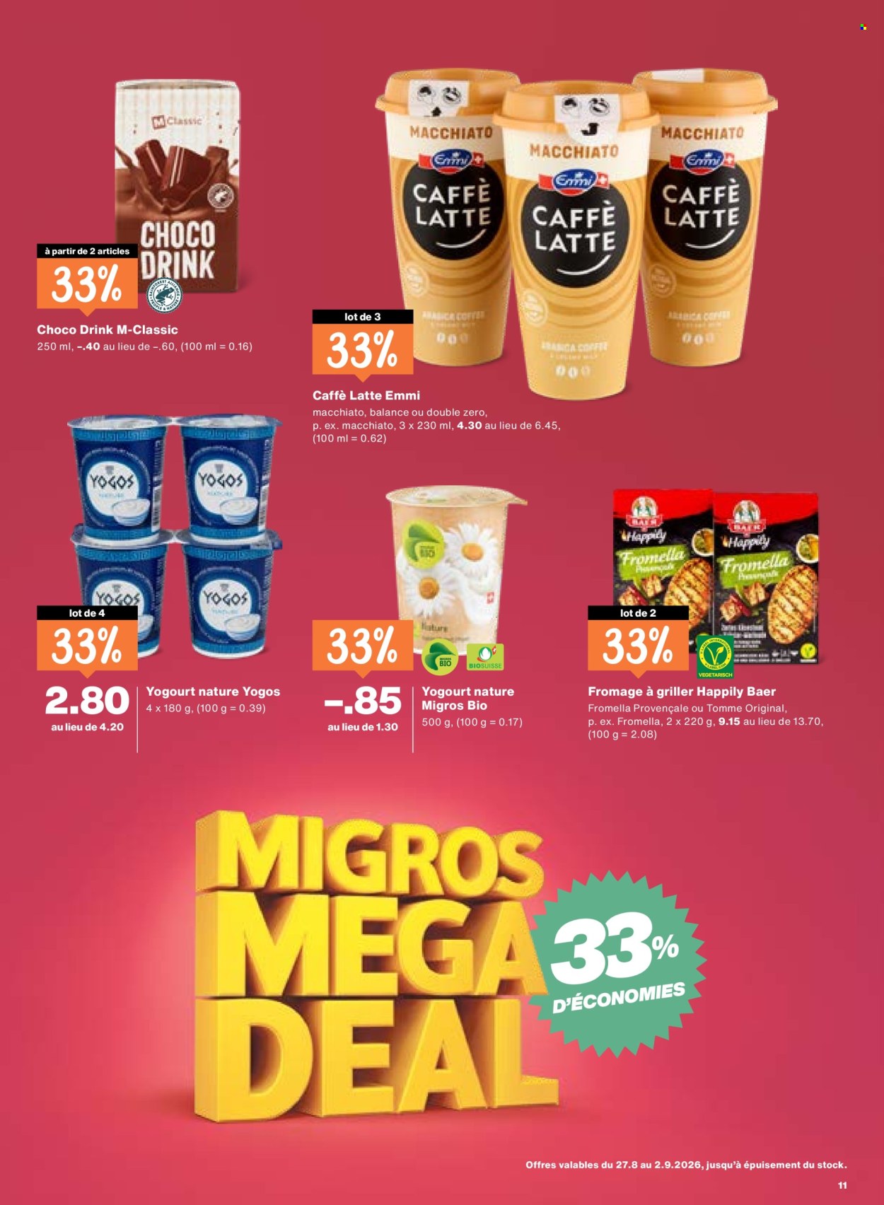 Catalogue Migros - 27.8.2026 - 2.9.2026. Page 11. Page 11