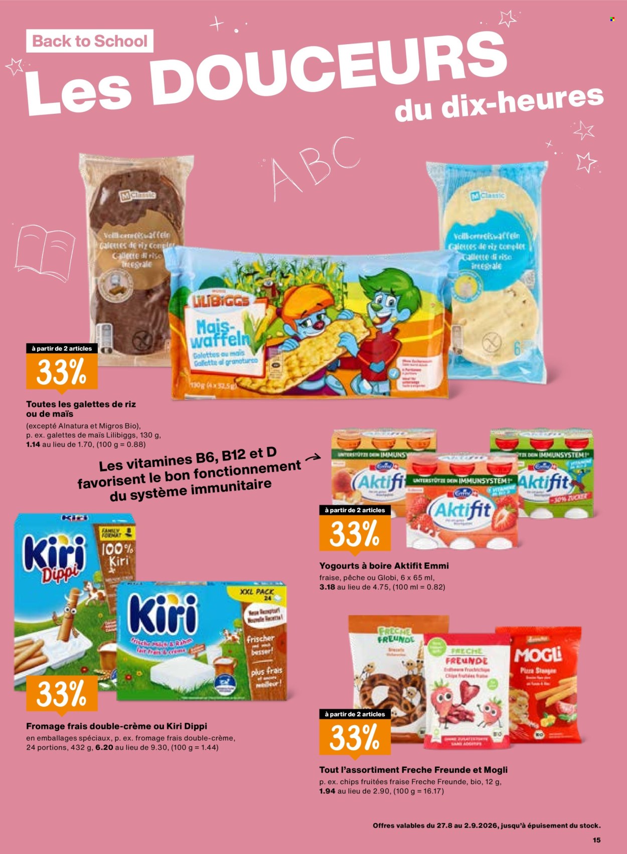 Catalogue Migros - 27.8.2026 - 2.9.2026. Page 15. Page 15