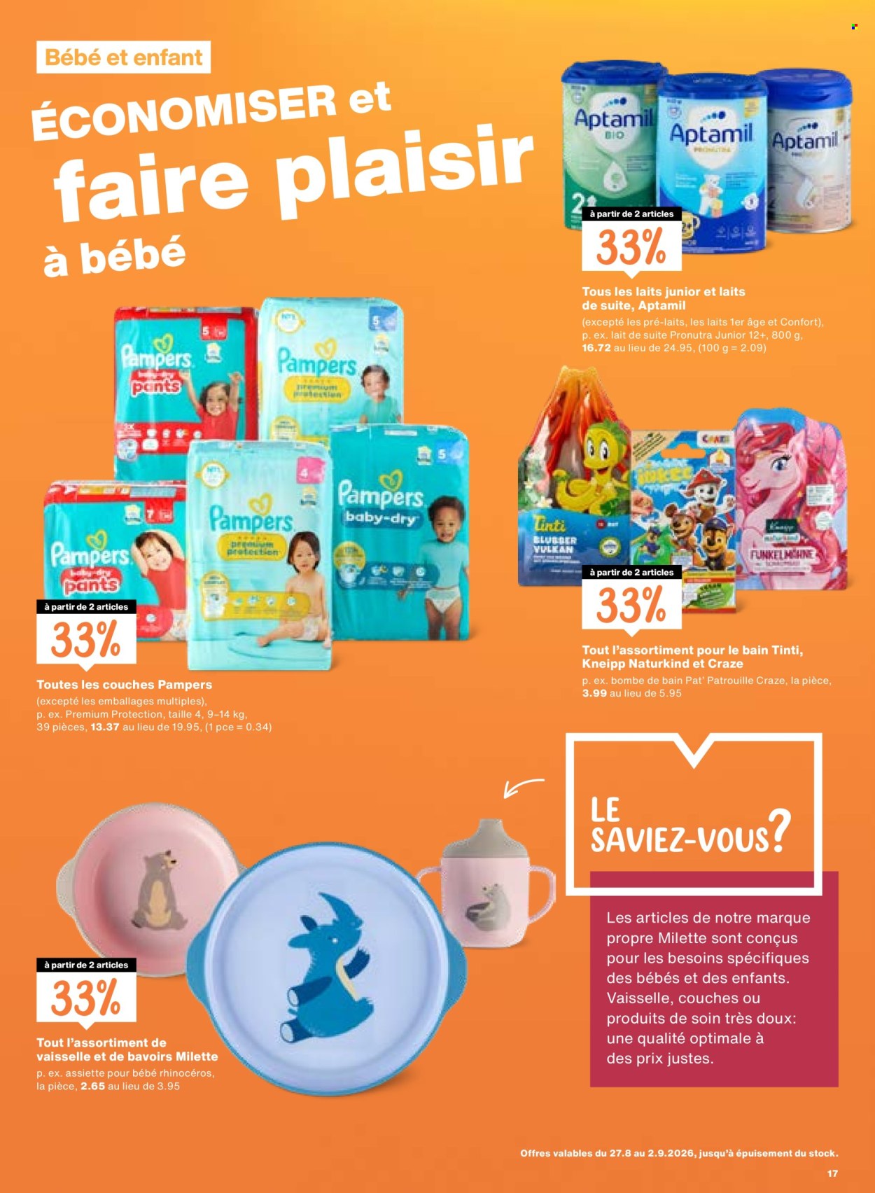 Catalogue Migros - 27.8.2026 - 2.9.2026. Page 17. Page 17