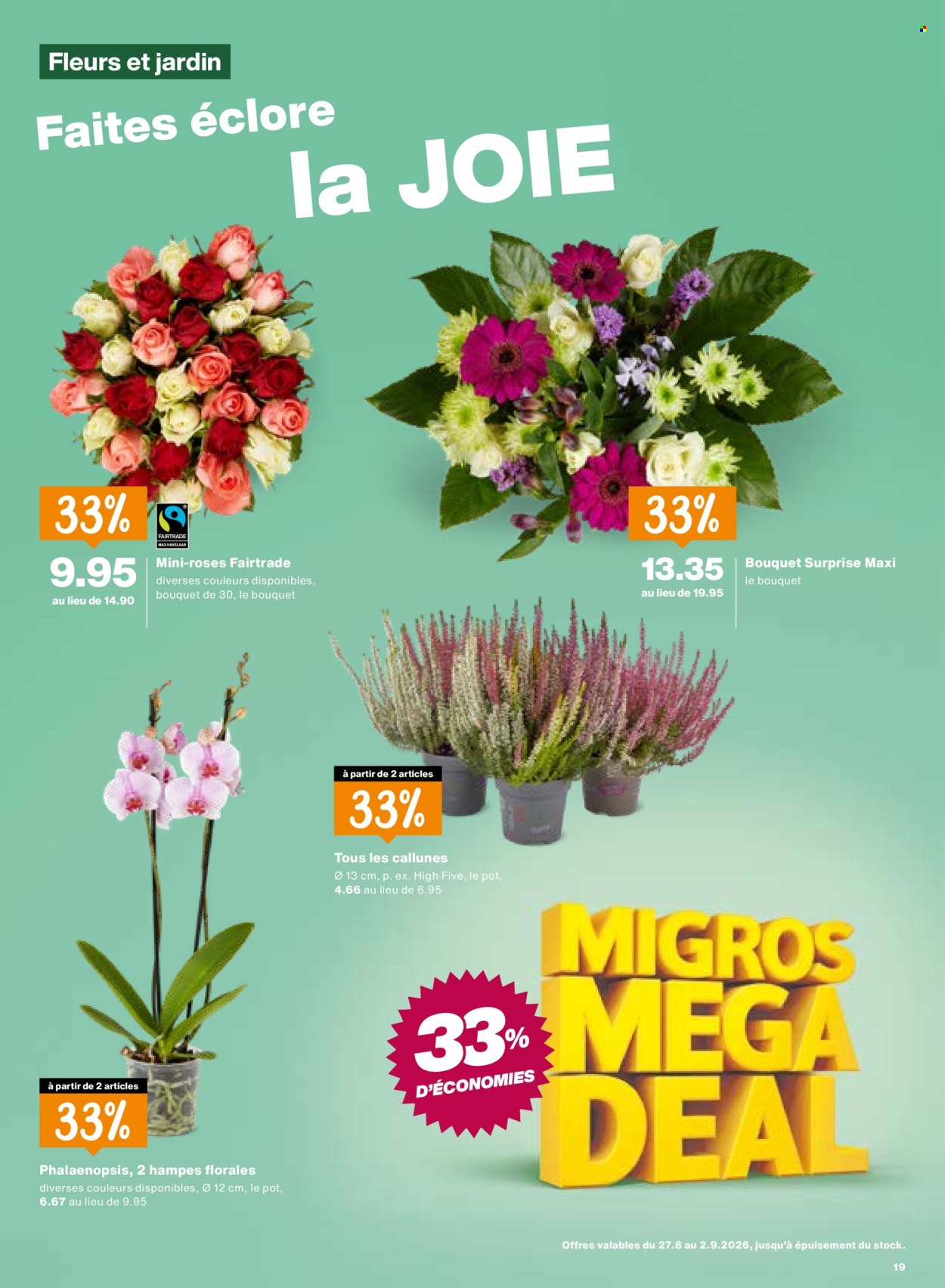 Catalogue Migros - 27.8.2026 - 2.9.2026. Page 19. Page 19