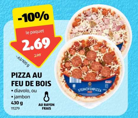 PIZZA AU FEU DE BOIS