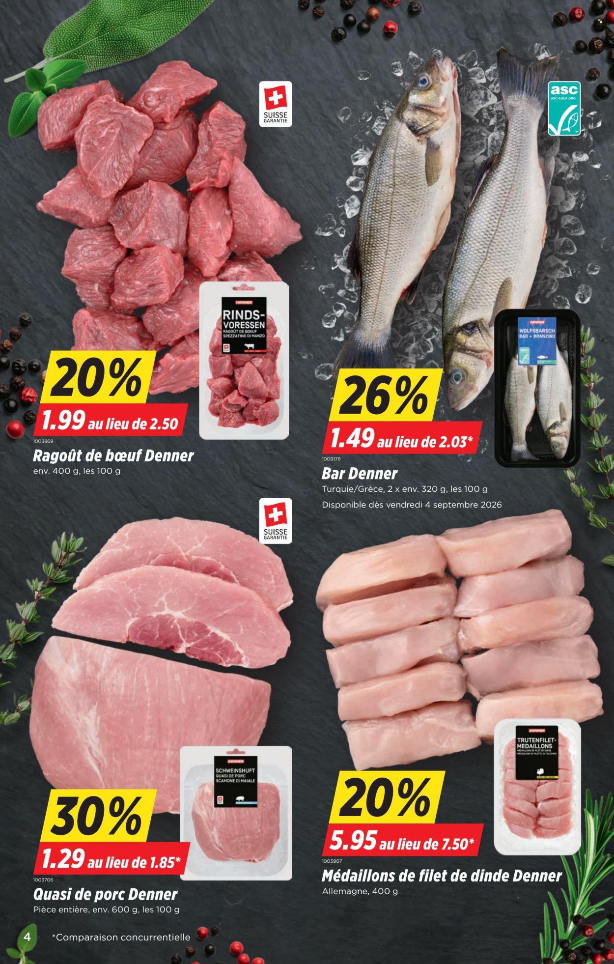 Catalogue Denner - 3.9.2026 - 9.9.2026. Page 4. Page 4