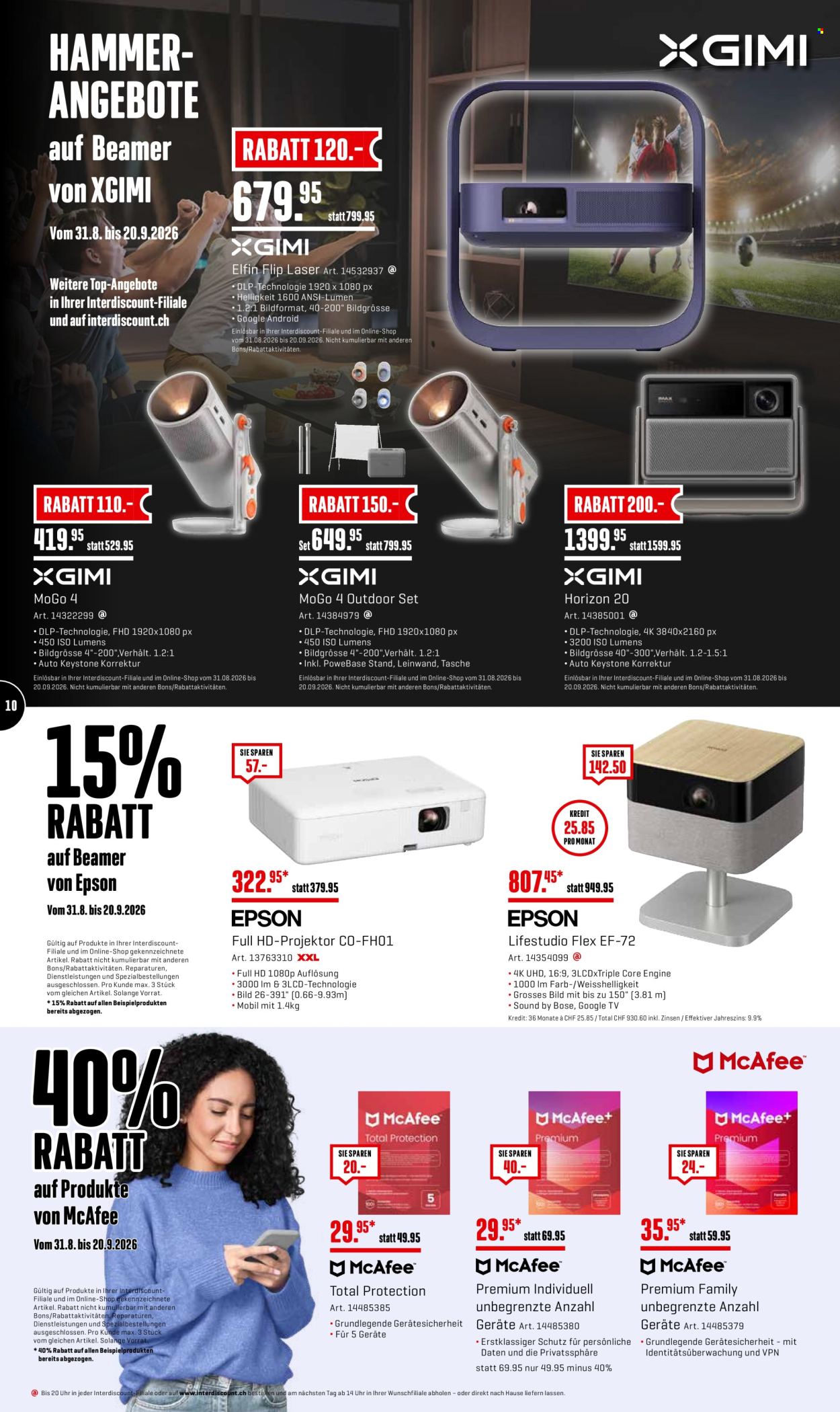 Catalogue Interdiscount - 31.8.2026 - 20.9.2026. Page 10. Page 10