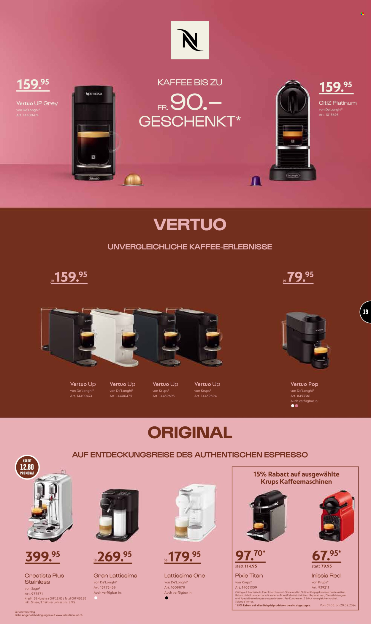 Catalogue Interdiscount - 31.8.2026 - 20.9.2026. Page 19. Page 19