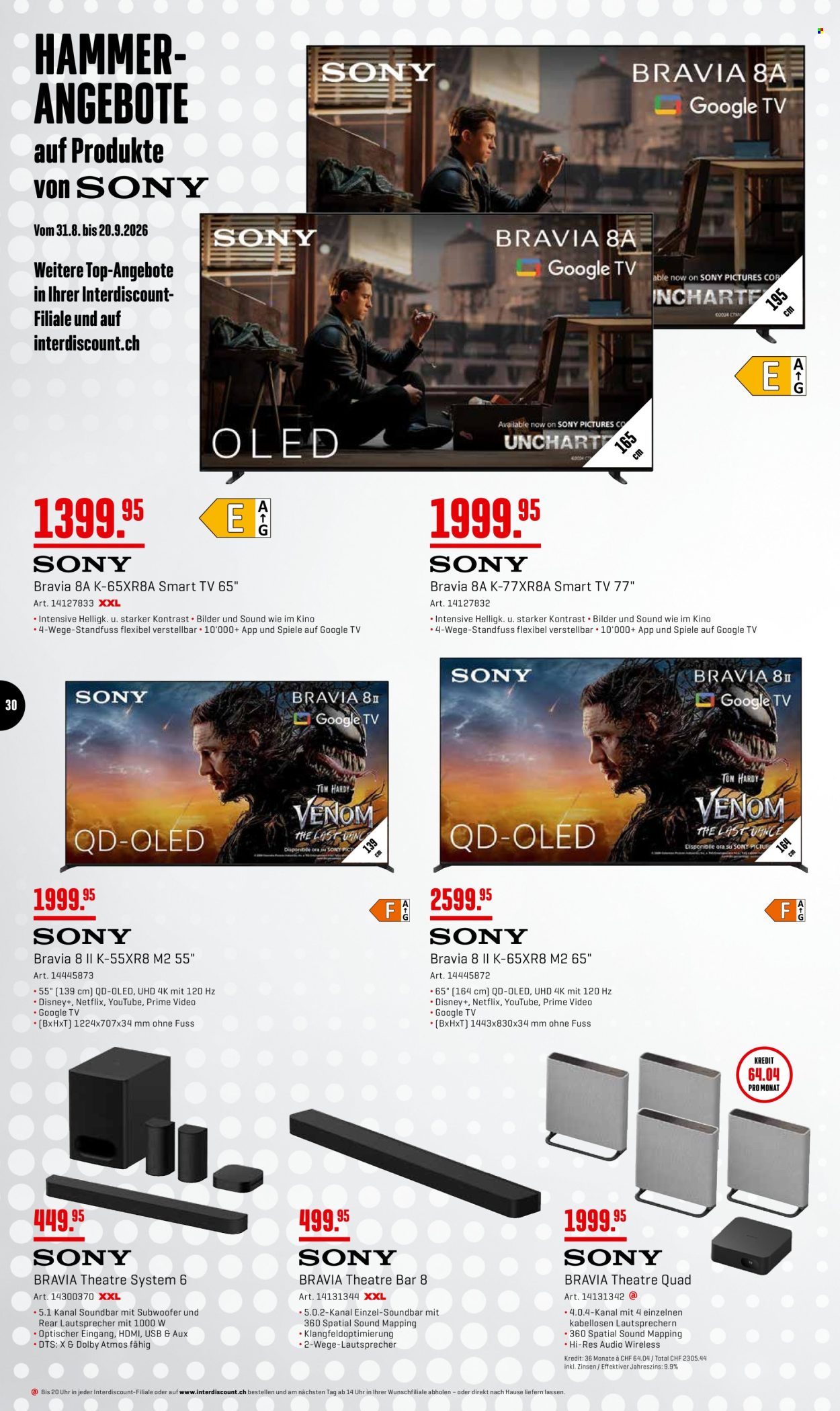 Catalogue Interdiscount - 31.8.2026 - 20.9.2026. Page 30. Page 30