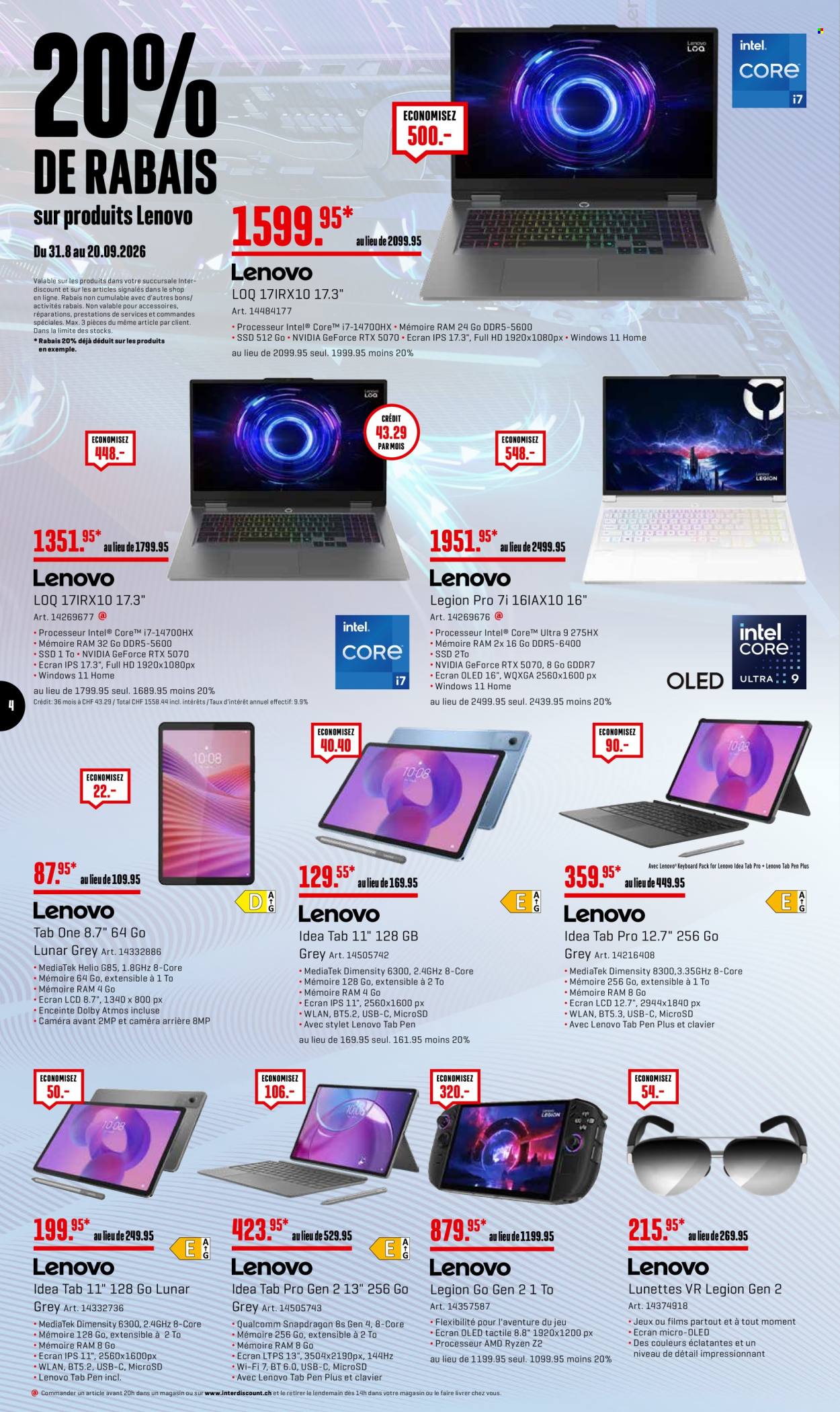 Catalogue Interdiscount - 31.8.2026 - 20.9.2026. Page 4. Page 4