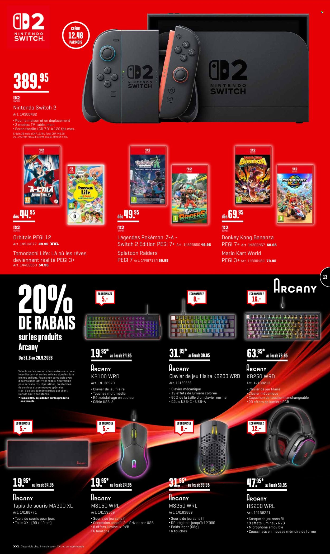 Catalogue Interdiscount - 31.8.2026 - 20.9.2026. Page 13. Page 13