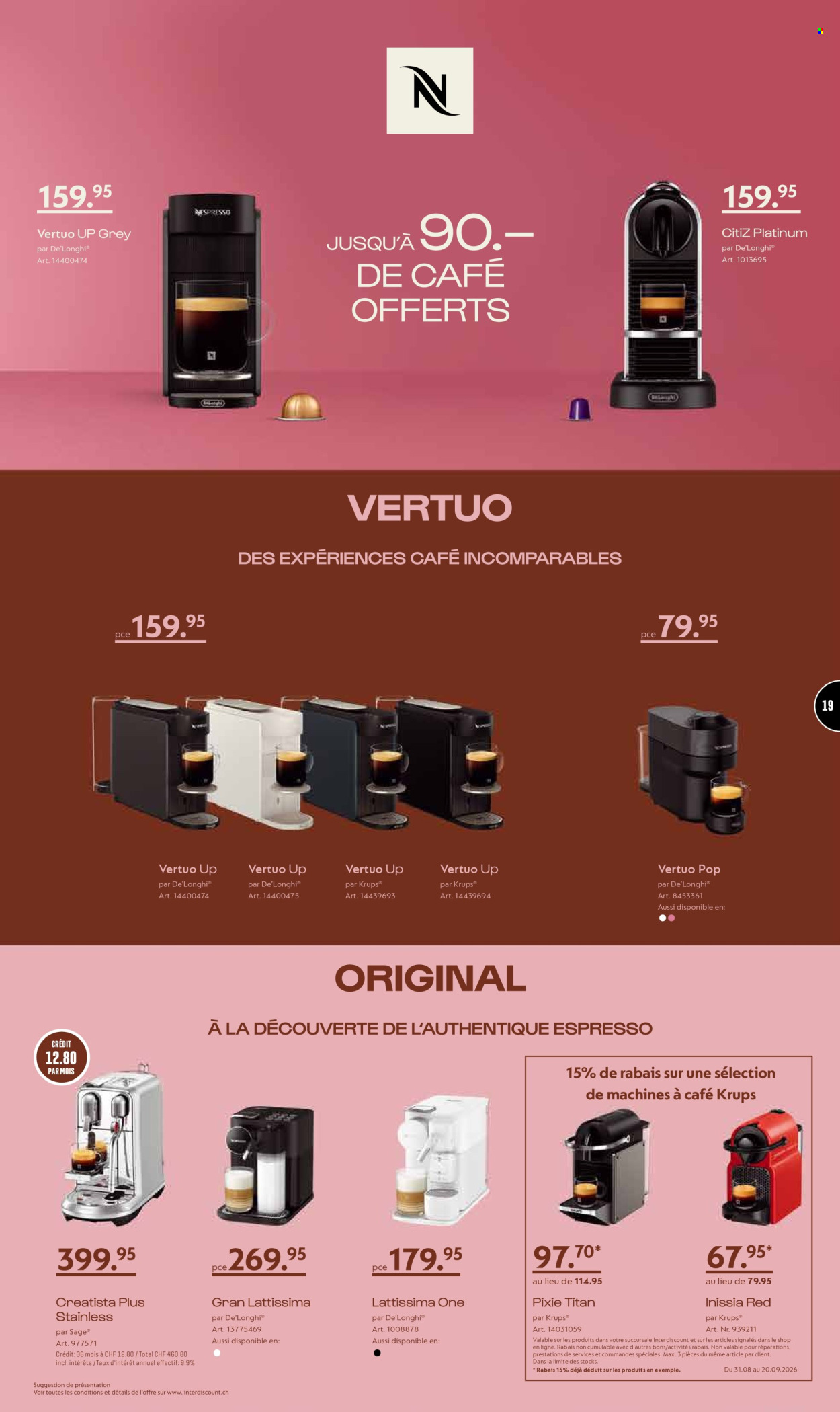 Catalogue Interdiscount - 31.8.2026 - 20.9.2026. Page 19. Page 19