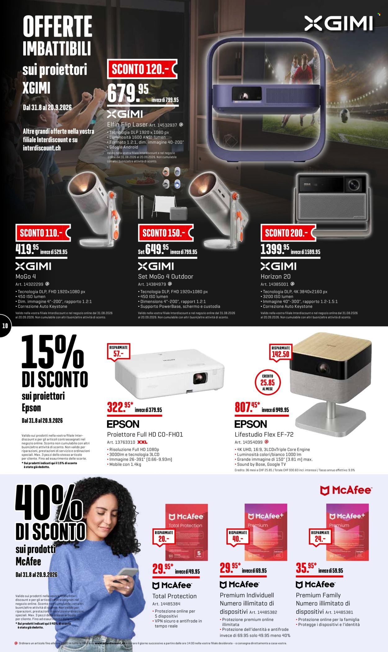 Catalogue Interdiscount - 31.8.2026 - 20.9.2026. Page 10. Page 10