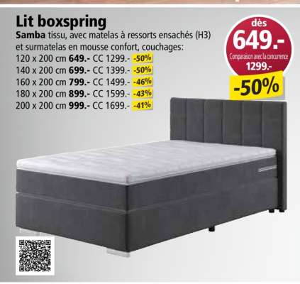 Lit boxspring
