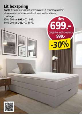 Lit boxspring