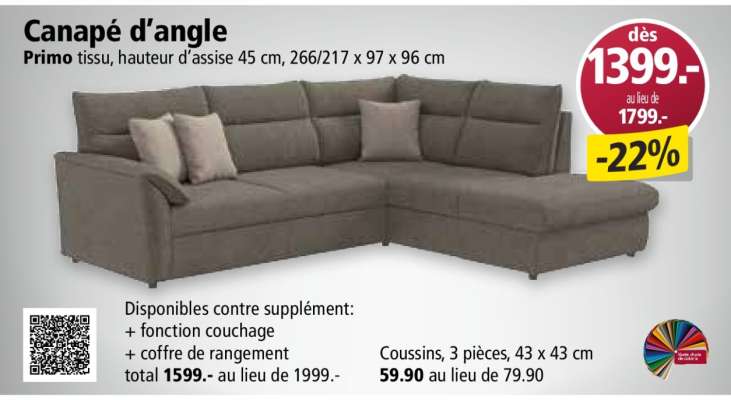 Canapé d'angle