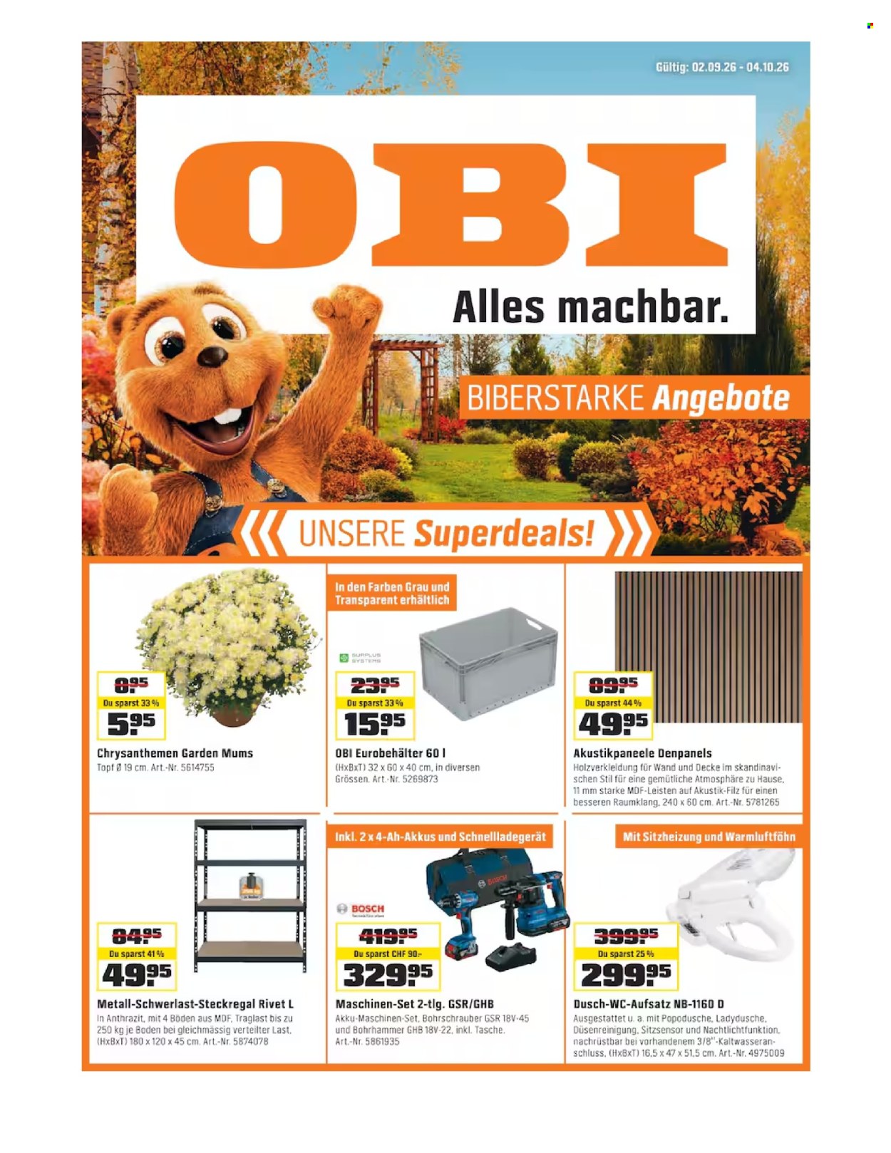 Catalogue OBI - 2.9.2026 - 4.10.2026. Page 1. Page 1