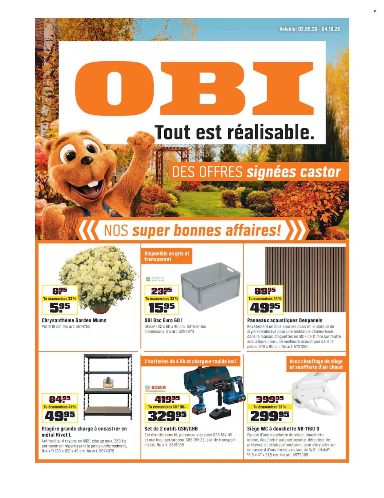Catalogue OBI - 2.9.2026 - 4.10.2026. Page 1. Page 1