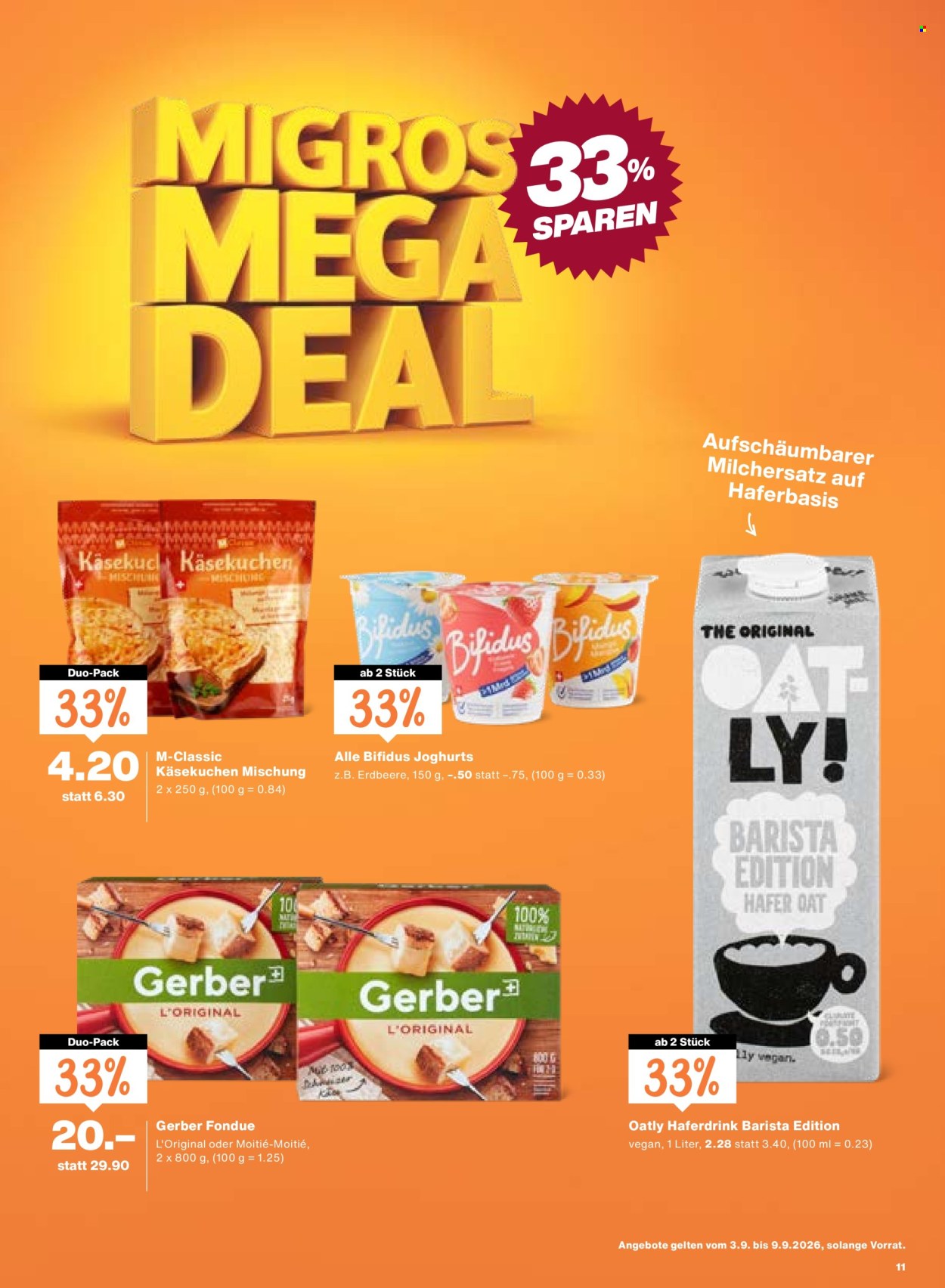 Catalogue Migros - 3.9.2026 - 9.9.2026. Page 11. Page 11