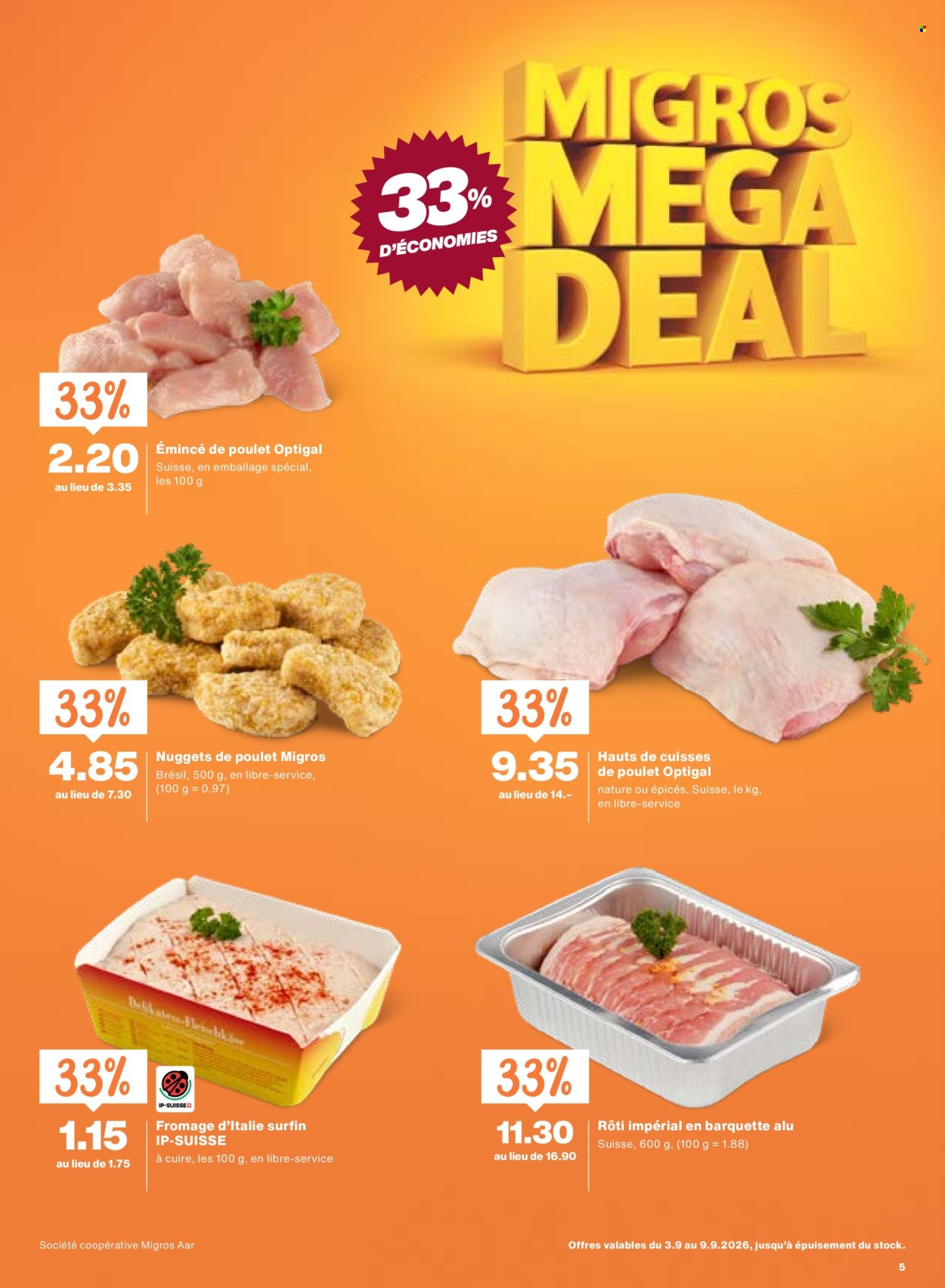 Catalogue Migros - 3.9.2026 - 9.9.2026. Page 5. Page 5