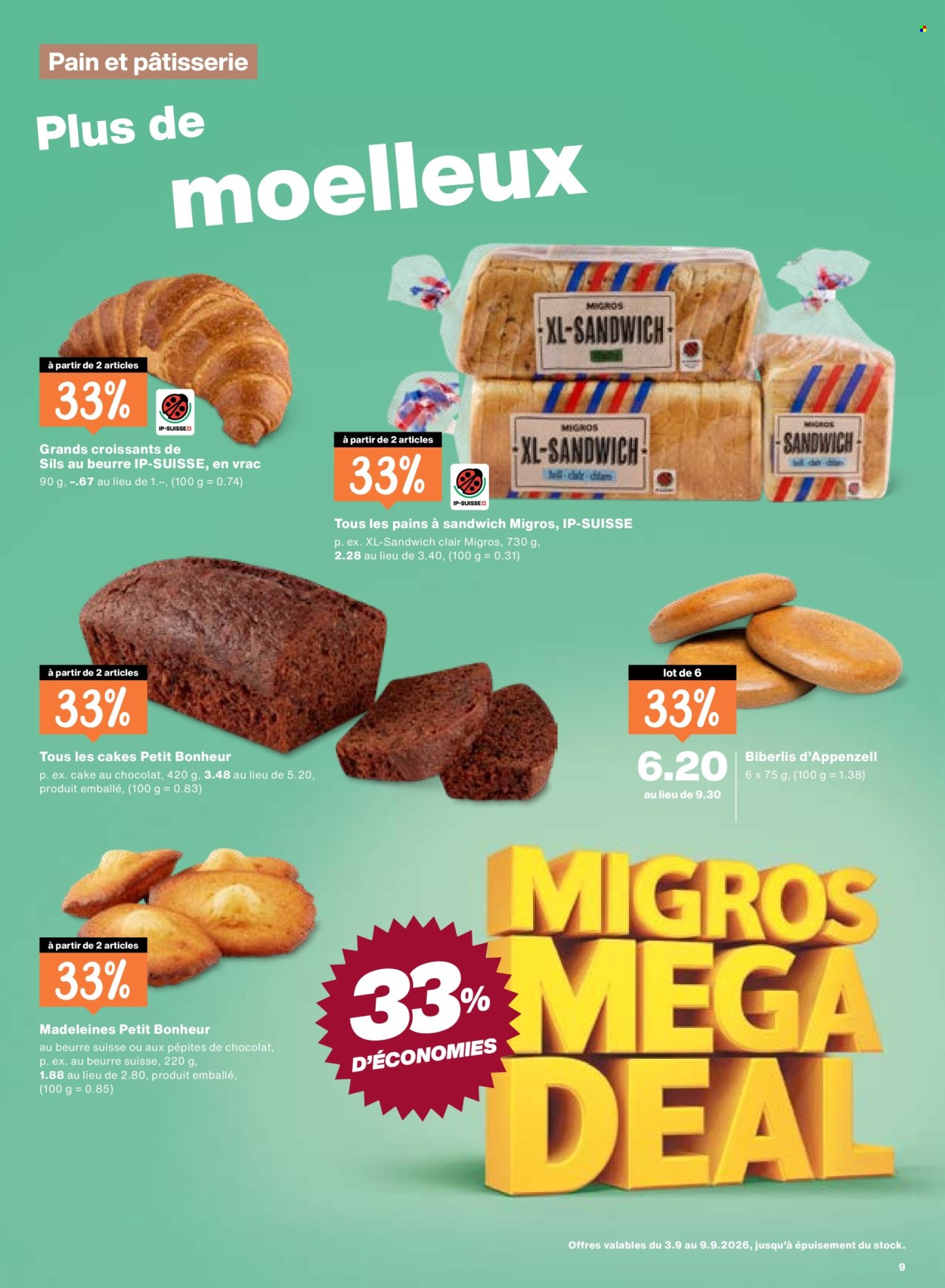Catalogue Migros - 3.9.2026 - 9.9.2026. Page 9. Page 9