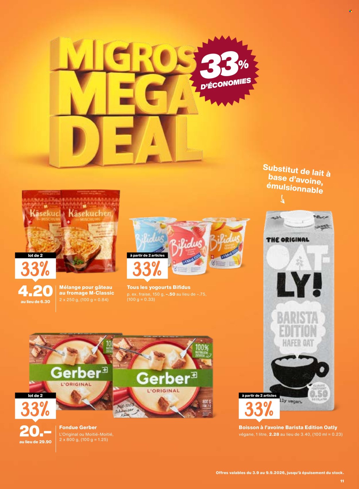 Catalogue Migros - 3.9.2026 - 9.9.2026. Page 11. Page 11
