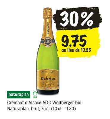 Crémant d’Alsace AOC Wolfberger bio