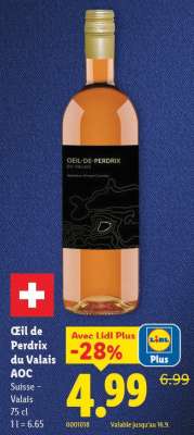 Oeil de Perdrix du Valais AOC