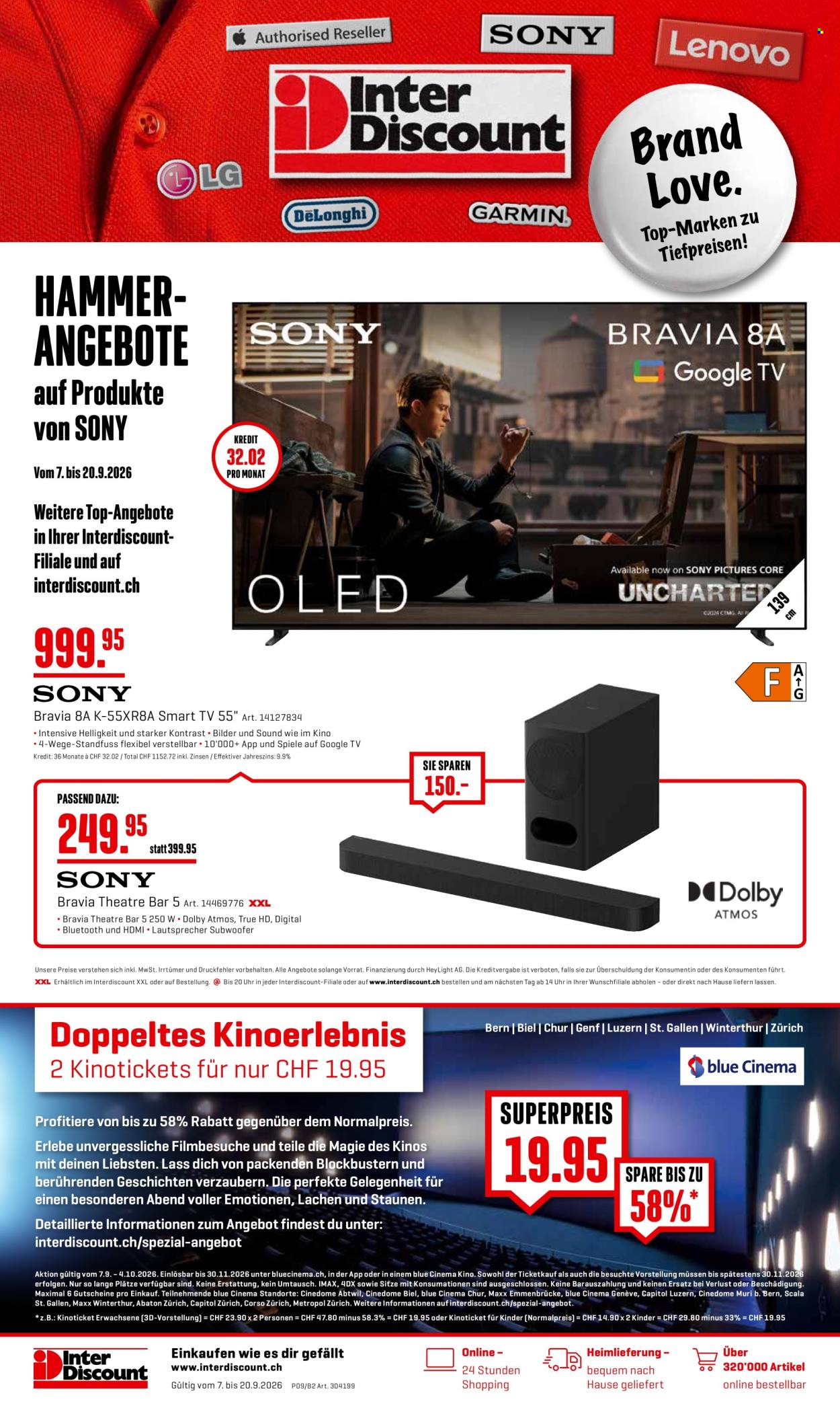 Catalogue Interdiscount - 7.9.2026 - 20.9.2026. Page 1. Page 1