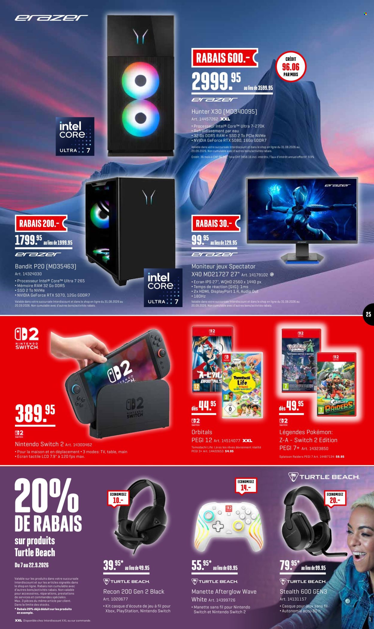 Catalogue Interdiscount - 7.9.2026 - 20.9.2026. Page 25. Page 25