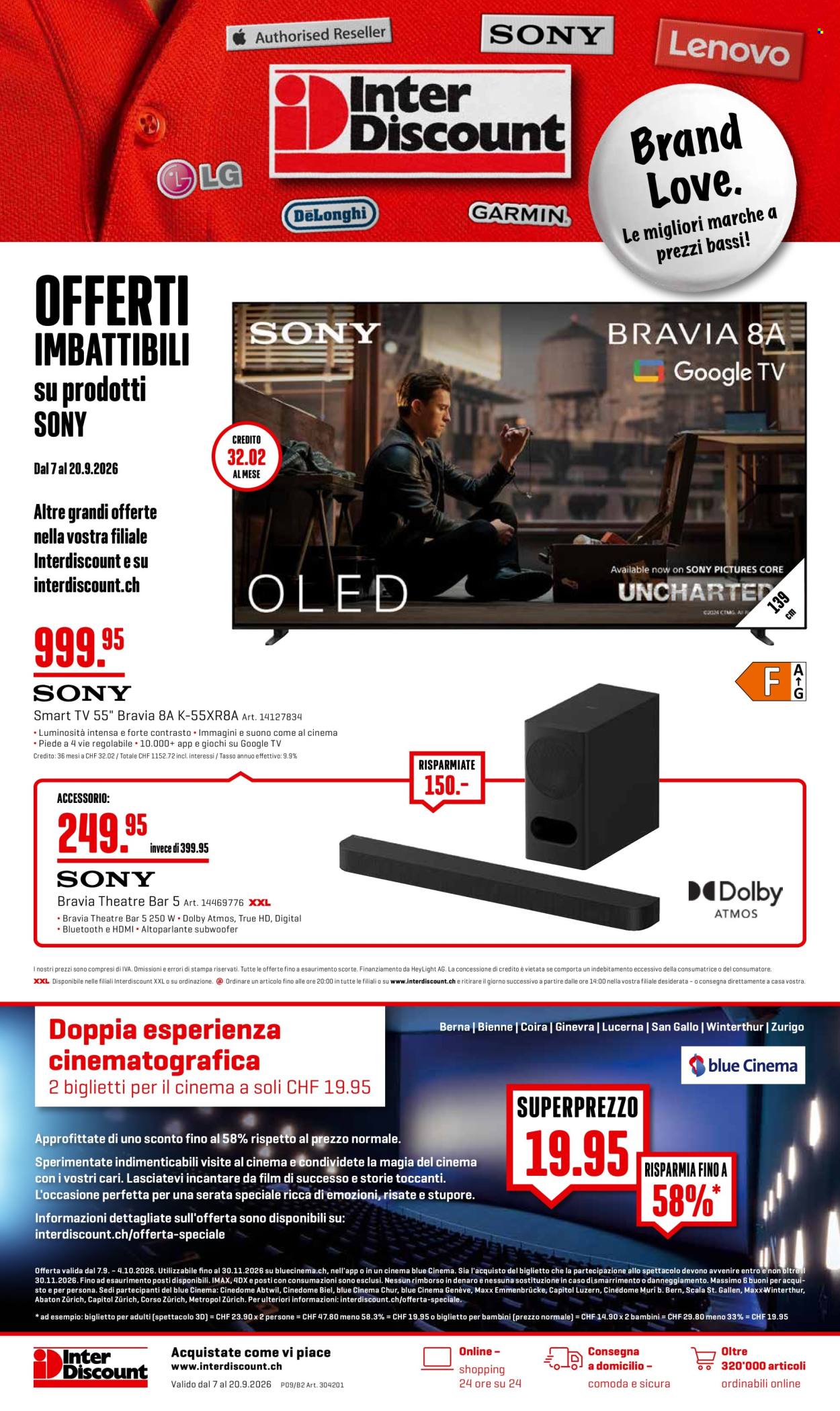 Catalogue Interdiscount - 7.9.2026 - 20.9.2026. Page 1. Page 1