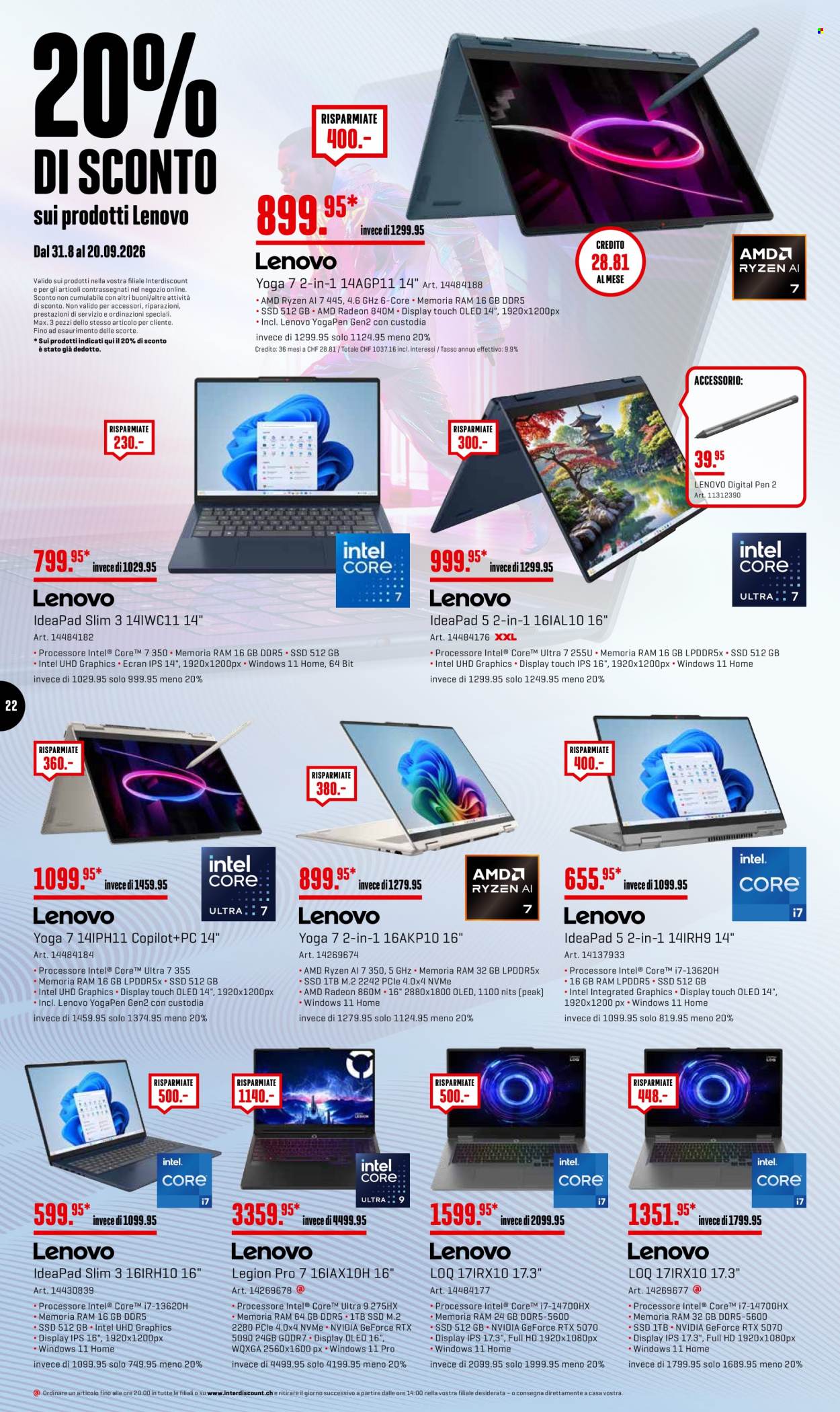 Catalogue Interdiscount - 7.9.2026 - 20.9.2026. Page 22. Page 22