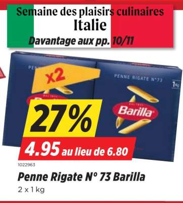 Penne Rigate N° 73 Barilla
