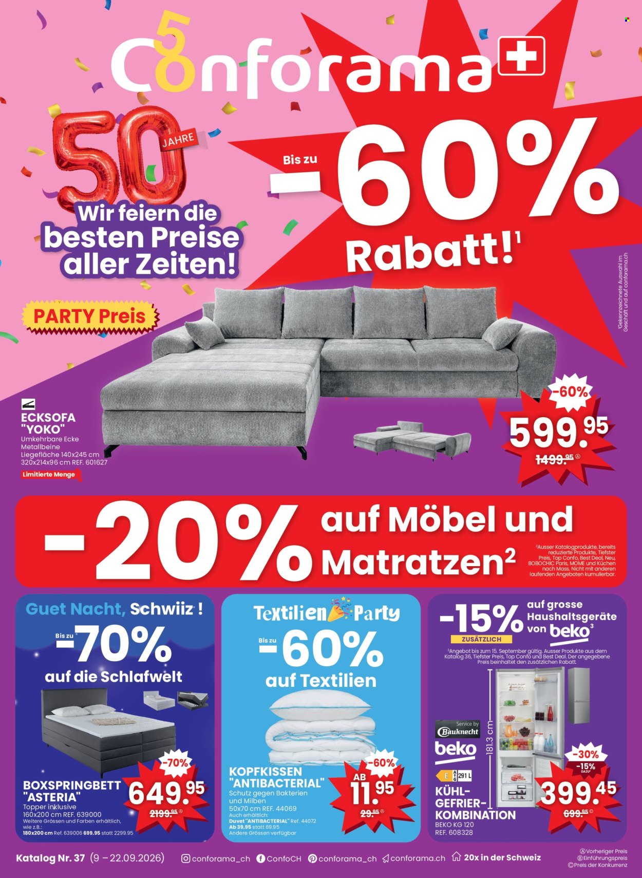 Catalogue Conforama - 9.9.2026 - 22.9.2026. Page 1. Page 1