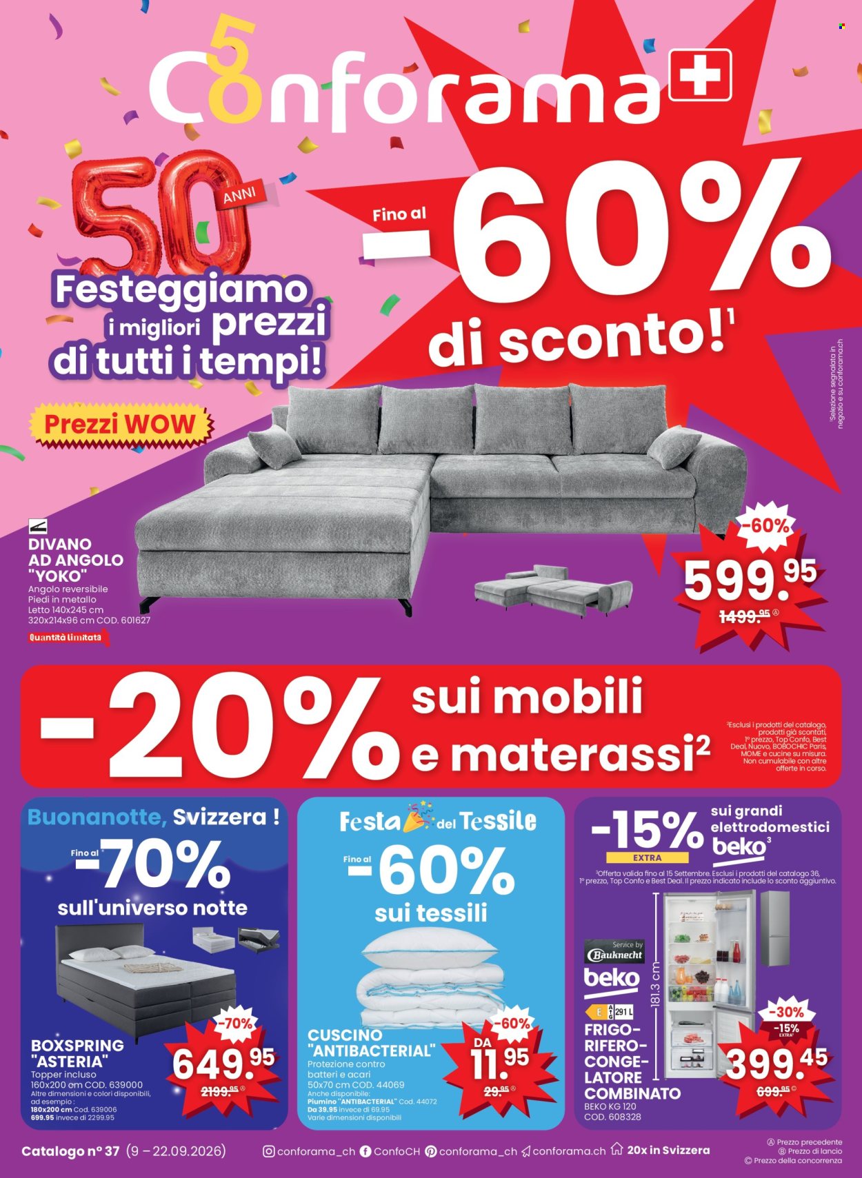 Catalogue Conforama - 9.9.2026 - 22.9.2026. Page 1. Page 1