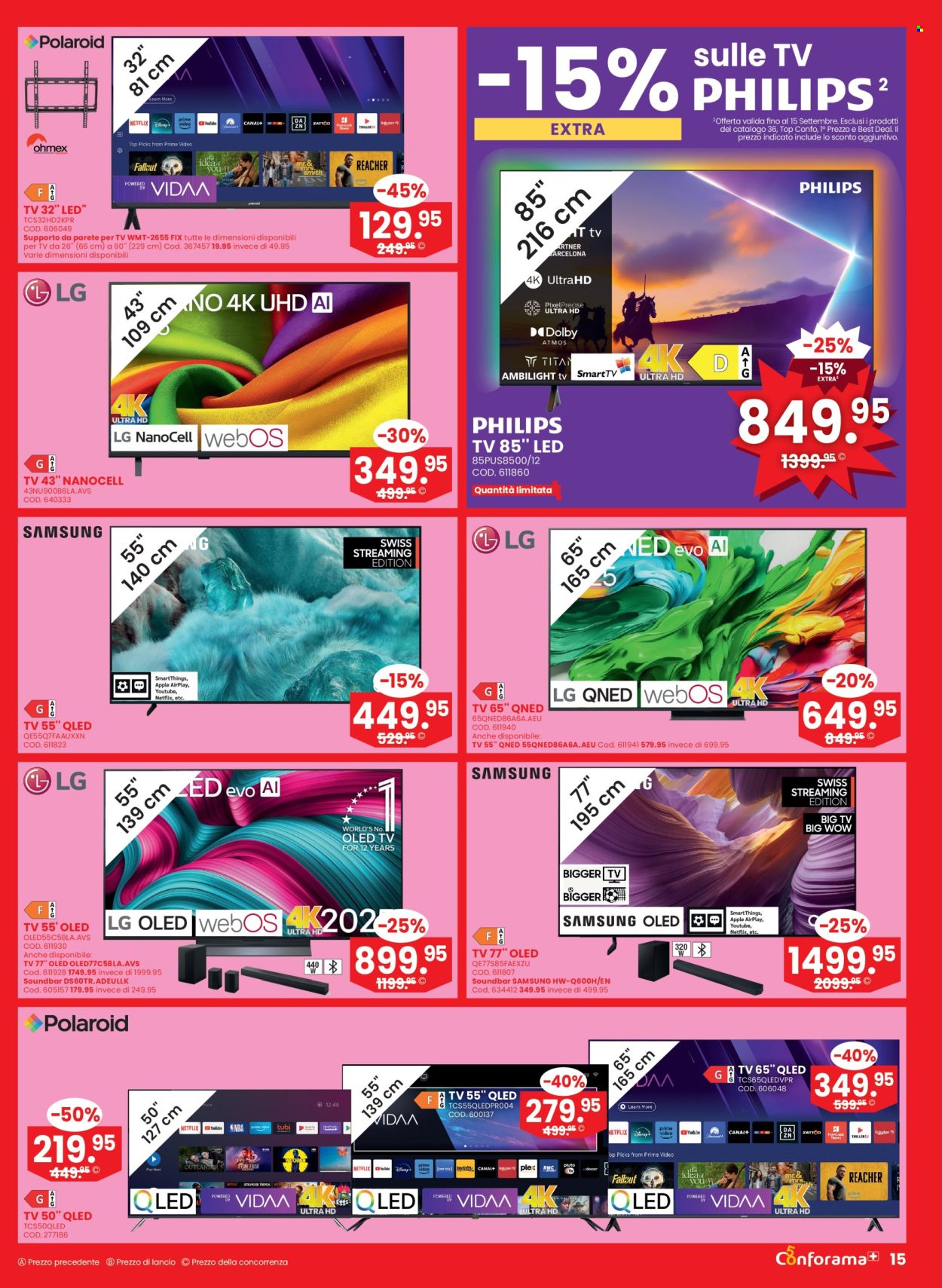 Catalogue Conforama - 9.9.2026 - 22.9.2026. Page 15. Page 15