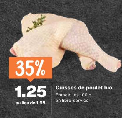 Cuisses de poulet bio