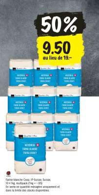 Farine blanche Coop, IP-Suisse, Suisse