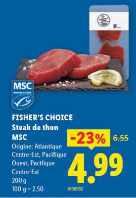 FISHER’S CHOICE Steak de thon MSC