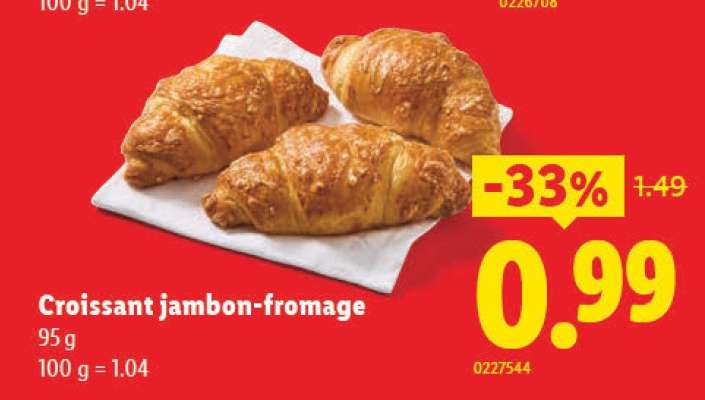 Croissant jambon-fromage