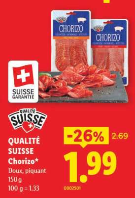 QUALITÉ SUISSE Chorizo