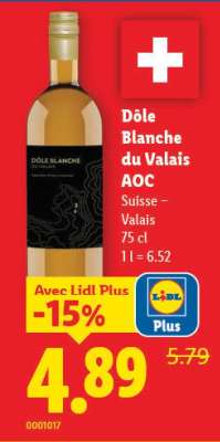 Dôle Blanche du Valais AOC