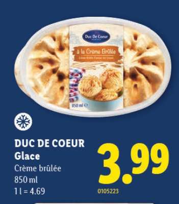 DUC DE COEUR Glace